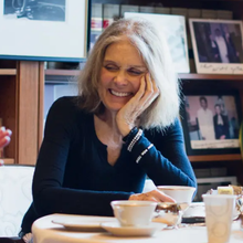 Load image into Gallery viewer, Gloria Steinem We Are Linked Not Ranked Bracelet (Black)